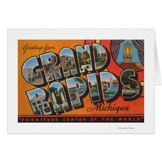 Grand Rapids, Michigan - Large Letter Scenes (Front Horizontal)