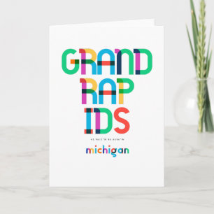 Grand Rapids Michigan Mid Century, Pop Art, Card