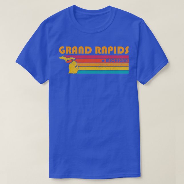 Grand Rapids Michigan Vintage Distressed Souvenir T-Shirt (Design Front)