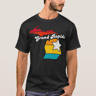 Grand Rapids Michigan Vintage Distressed Souvenir T-Shirt