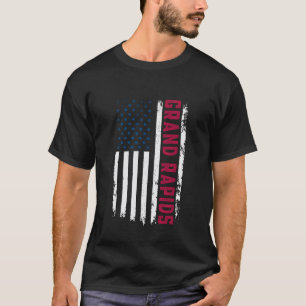 Grand Rapids USA Flag Lover Patriotic American Gra T-Shirt