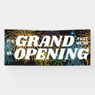Grand Re-Opening Welcome Back display Banner
