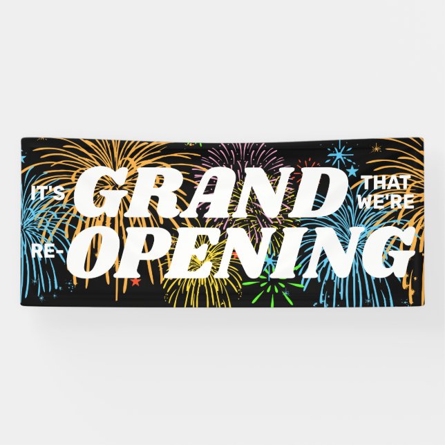 Grand Re-Opening Welcome Back display Banner (Horizontal)