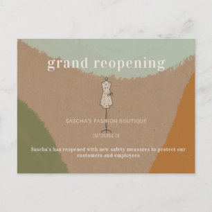 Grand Reopening Fashion Clothing Boutique Store Postcard