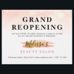 GRAND REOPENING | trendy gold pink beauty salon<br><div class="desc">lovely design in pink white and gold with trendy text,  The text can be personalized.</div>