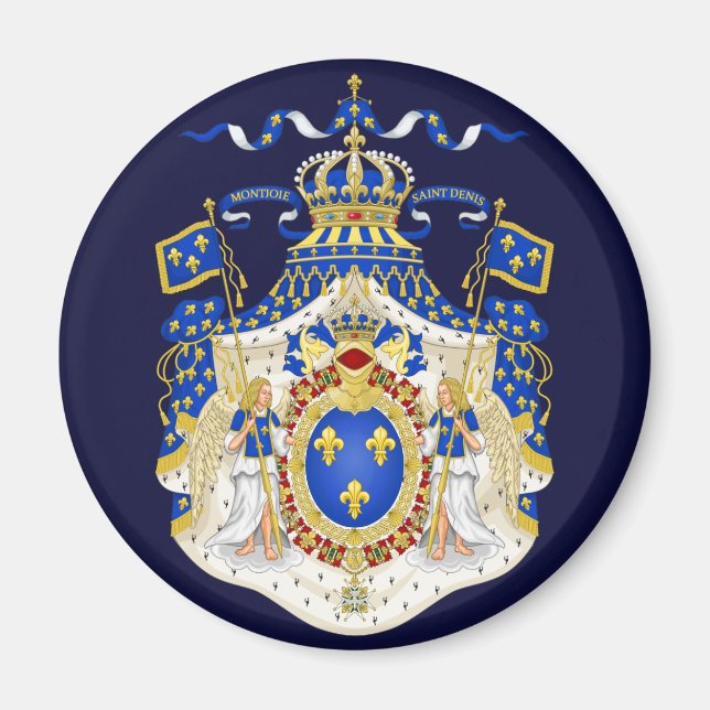 Grand Royal Coat of Arms of France Magnet (Front)