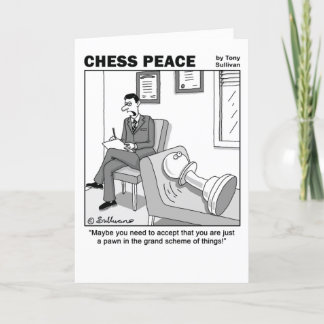 "Grand Scheme of Things' Chess Peace Greeting Card