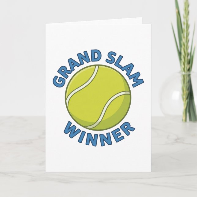 Grand Slam Winner Tennis Ball Sports Champion Card (Front)