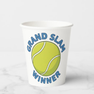 Grand Slam Winner Tennis Ball Sports Champion Paper Cups