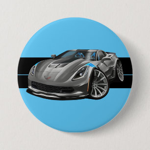 Grand Sport Corvette Grey Limited Edition Graphic 7.5 Cm Round Badge