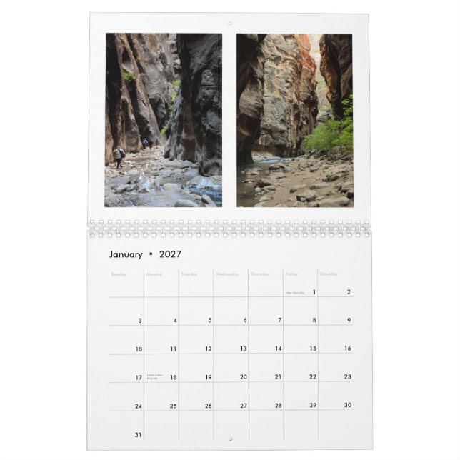 Grand Staircase Calendar (Jan 2027)