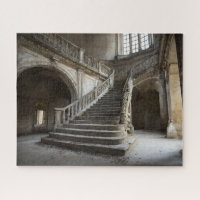 Grand Staircase in a Fantasy Abandoned Chateau