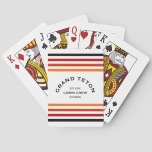 Grand Teton Cabin Club Custom Crest Park Stripe Playing Cards
