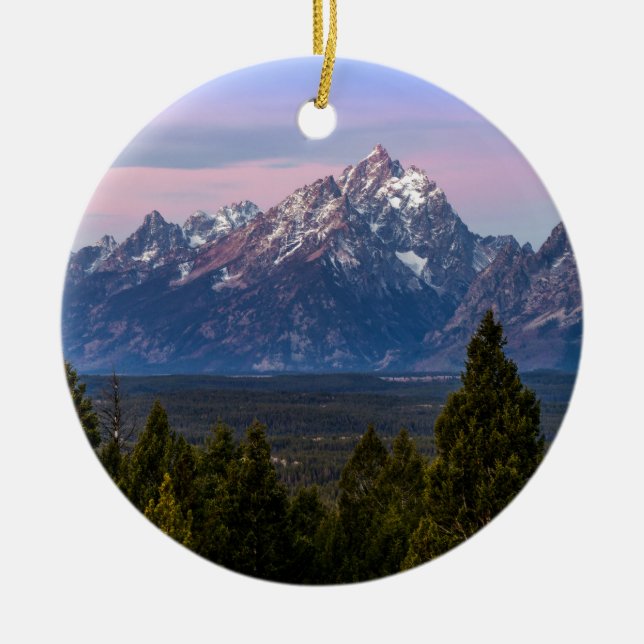 Grand Teton Ceramic Tree Decoration (Front)