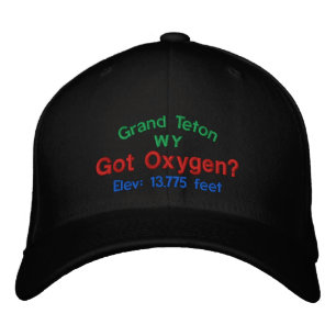 Grand Teton Got Oxygen? Embroidered Cap