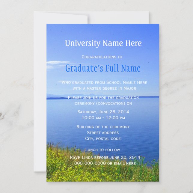 Grand Teton graduation ceremony (convocation) Invitation (Front)