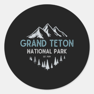 Grand Teton Grand Teton National Park Classic Round Sticker