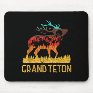 Grand teton - love nature vintage hiking 70s 80s mouse pad