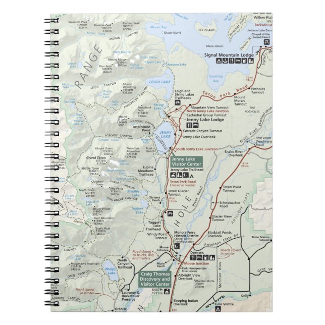 Grand Teton map notebook (Front)