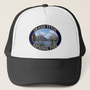 Grand Teton Mountains and Jenny Lake, Wyoming Trucker Hat