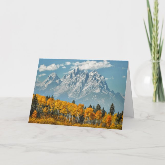 Grand Teton Mountains in the Fall Card (Front)
