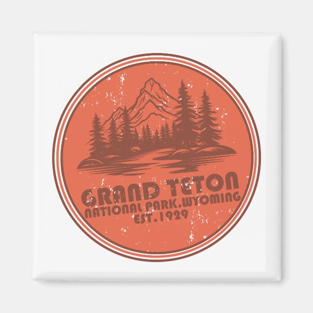 Grand Teton mountains National Park Wyoming Magnet (Front)