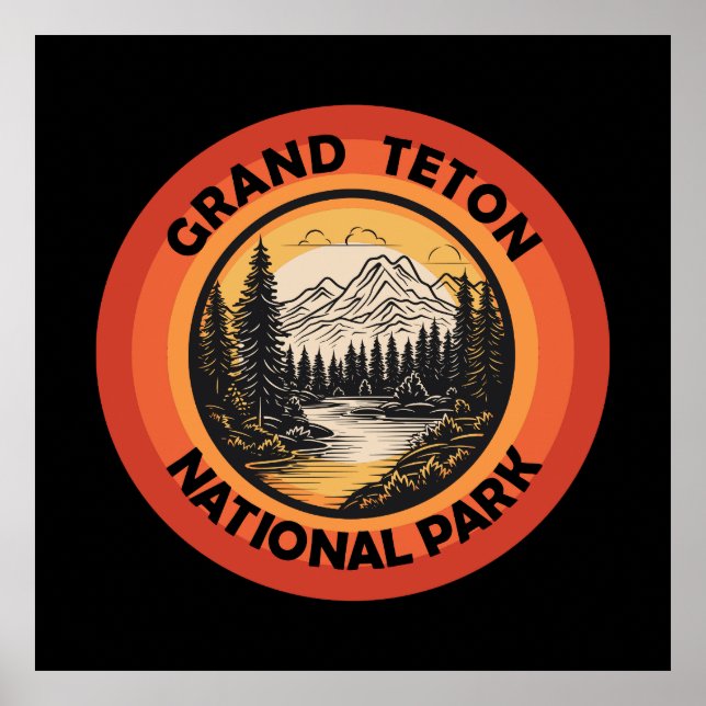 Grand Teton mountains National Park Wyoming Poster (Front)