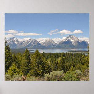 Grand Teton Mountains Scenic View Poster