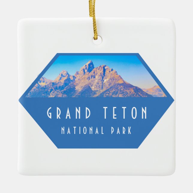 Grand Teton National Park Ceramic Ornament (Front)