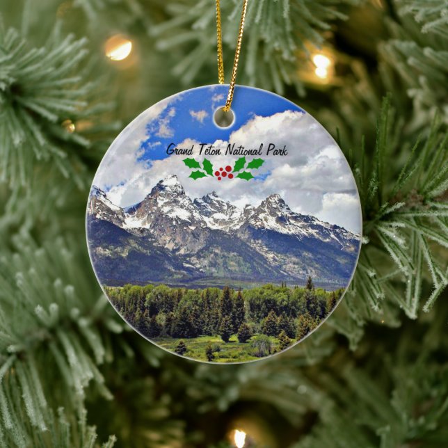 Grand Teton National Park Ceramic Tree Decoration (Tree)