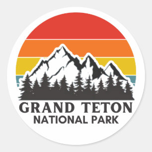 Grand Teton National Park Classic Round Sticker