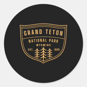 Grand Teton National Park Classic Round Sticker