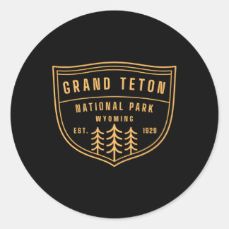 Grand Teton National Park Classic Round Sticker