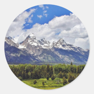 Grand Teton National Park. Classic Round Sticker