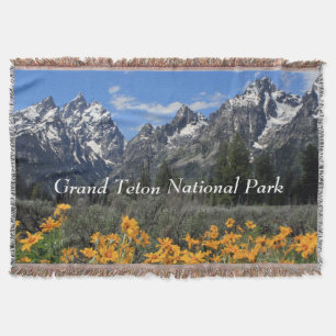 Grand Teton National Park Customisable Souvenir Throw Blanket