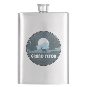 Grand Teton National Park Deer Hip Flask