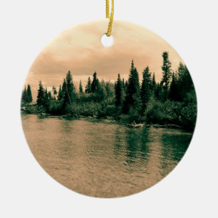 Grand Teton National Park. Gorgeous landscape Ceramic Tree Decoration