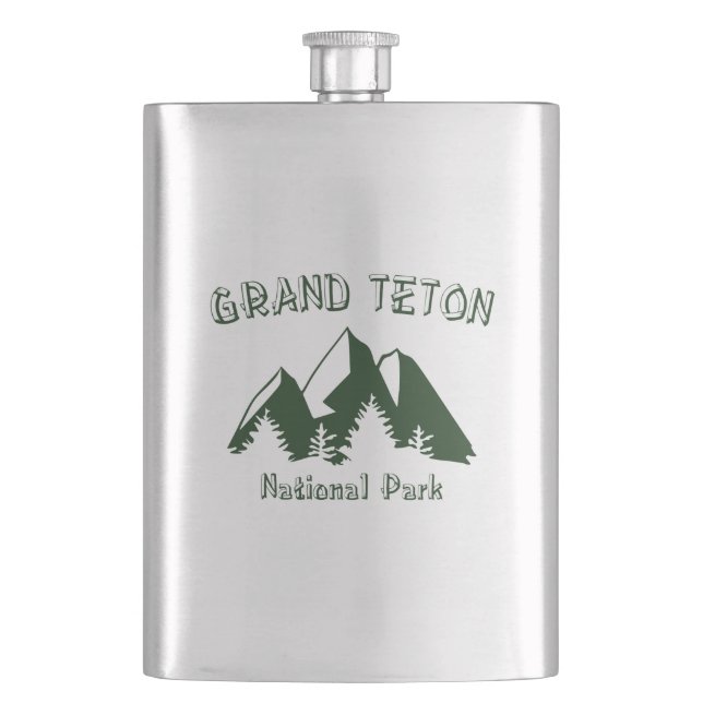 Grand Teton National Park Hip Flask (Front)