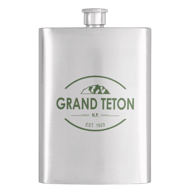 Grand Teton National Park Hip Flask (Front)