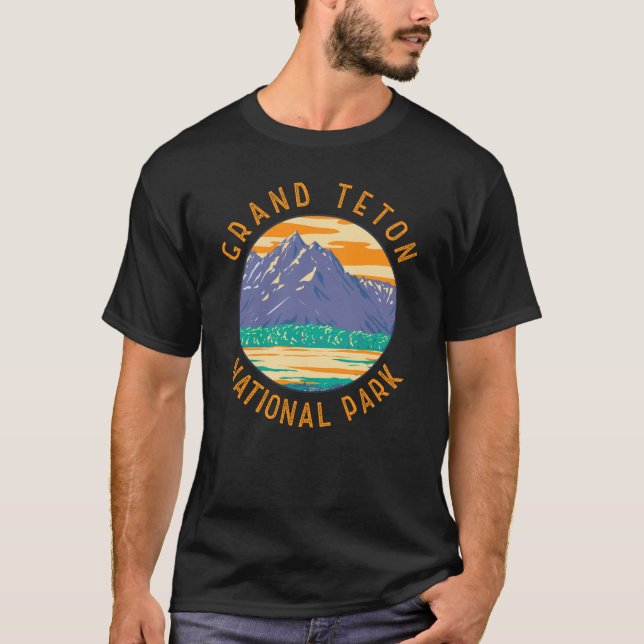 Grand Teton National Park In Spring Distressed T-Shirt (Front)
