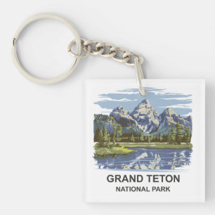 Grand Teton National Park Landscape Key Ring