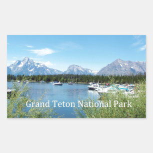 Grand Teton National Park landscape photography. Rectangular Sticker