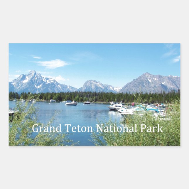 Grand Teton National Park landscape photography. Rectangular Sticker (Front)