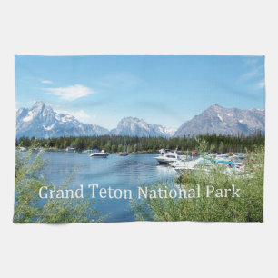 Grand Teton National Park landscape photography. Tea Towel