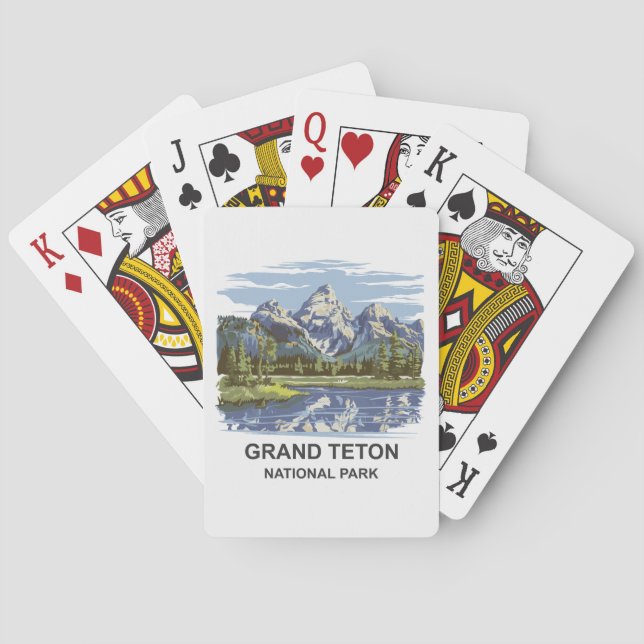 Grand Teton National Park Landscape  Playing Cards (Back)