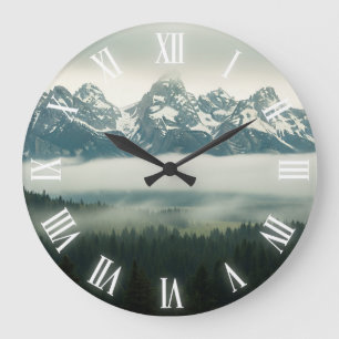Grand Teton National Park Large Clock