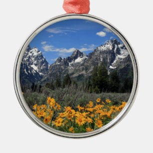 Grand Teton National Park Metal Tree Decoration