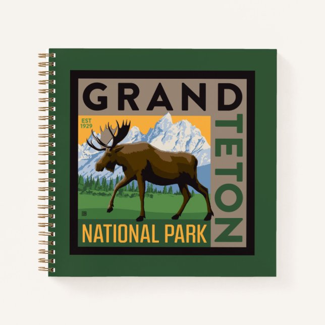 Grand Teton National Park Moose Notebook (Front)
