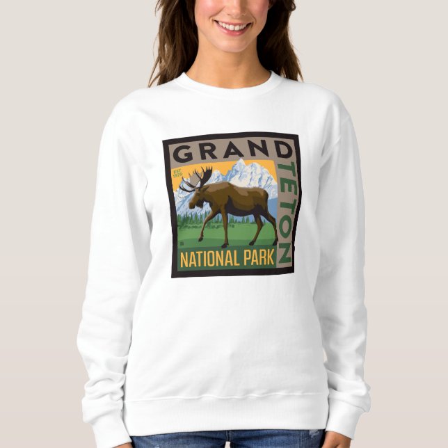 Grand Teton National Park Moose Sweatshirt (Front)