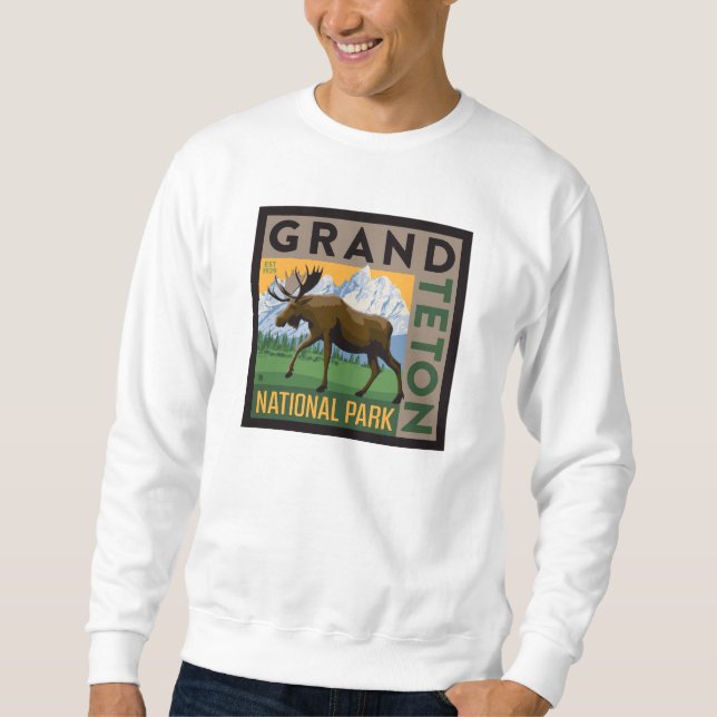 Grand Teton National Park Moose Sweatshirt (Front)